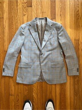 Luigi Bianchi Mantova Windowpane Sport Coat